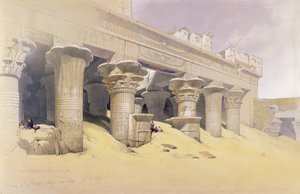 Portiek van de Tempel van Edfu, Opper-Egypte, uit Egypte en Nubië, Vol.1